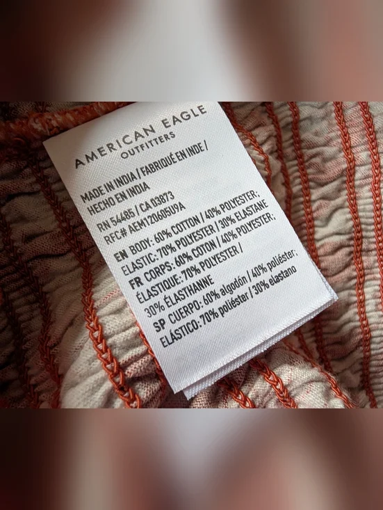 American Eagle Large Floral Strappy V-Neck Crop Top Boho Chic Indie Summer Girl - Picture 4 of 7